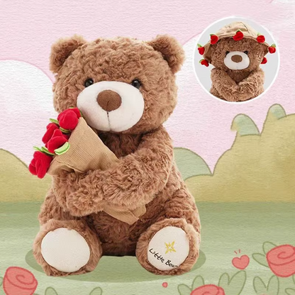 BloomBear™ | Teddybär mit Rosenstrauß